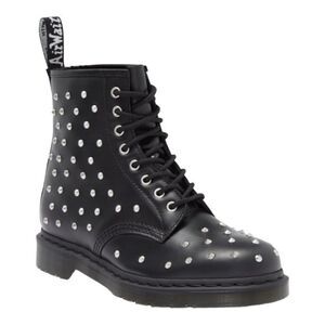Dr. Martens 1460 stud lug sole boots black leather size 5 NWB.